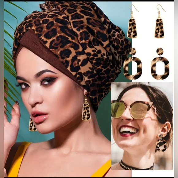 🐆🐆Chic 5pcs Leopard Print Jewelry Set for Women - - Picture 6 of 8